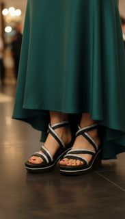 صندل زنانه دلسا مشکی