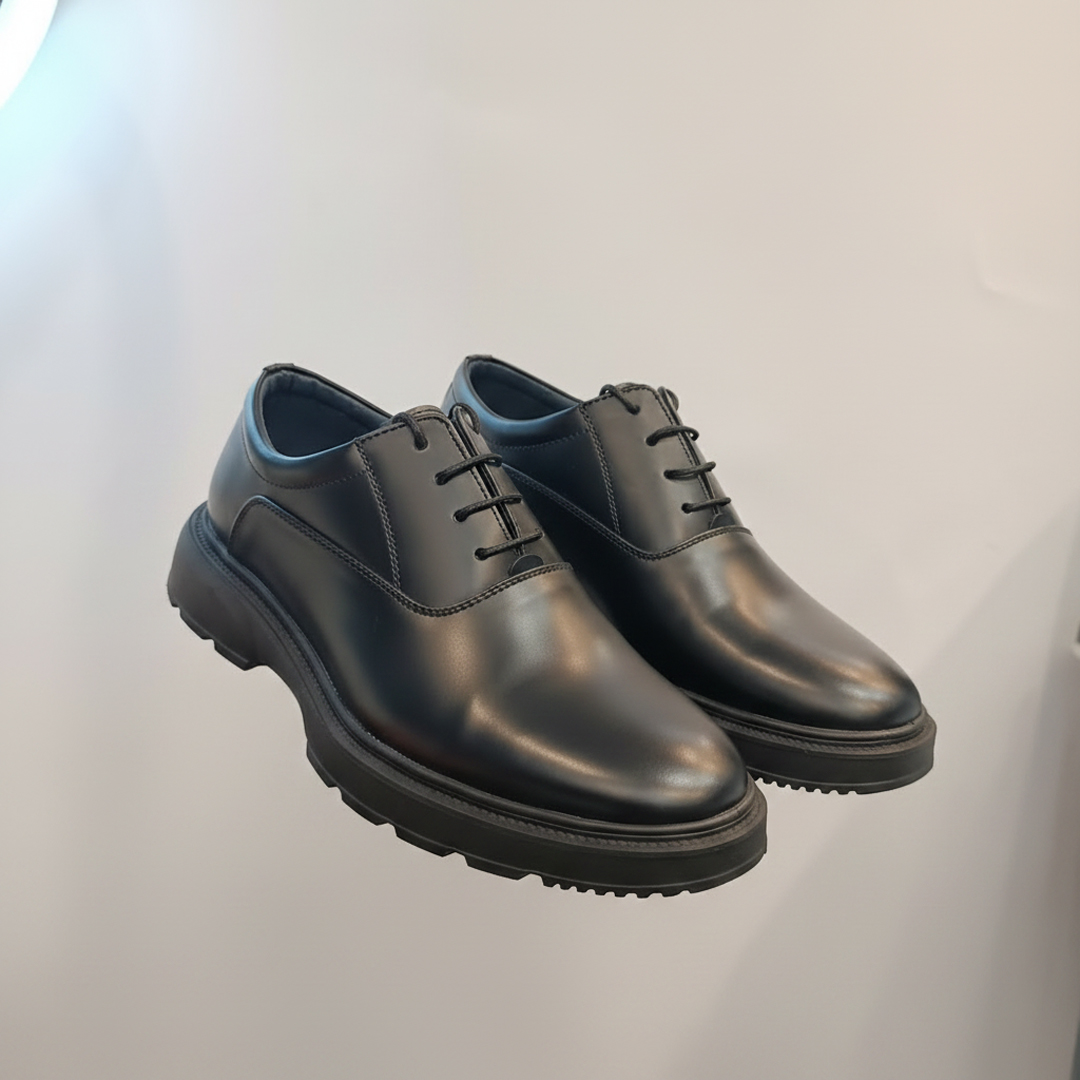 کفش رسمی مردانه مدل سامان کد6993 لژدار آسترچرم مشکی